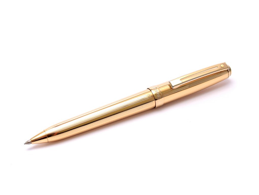 Sheaffer Prelude 22K Gold Plated Fluted 0.7 Upper Body Push Mechanism Mechanical Pencil