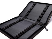 Rare Sanford 36 Slots High Quality Black Hard Cover Zipper Pouch Fountain Ballpoint Rollerball Pen Pencil Case Holder/Folder