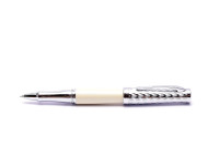 Cross Sauvage Ivory Lacquer Python Chrome Pattern Fineliner Pen